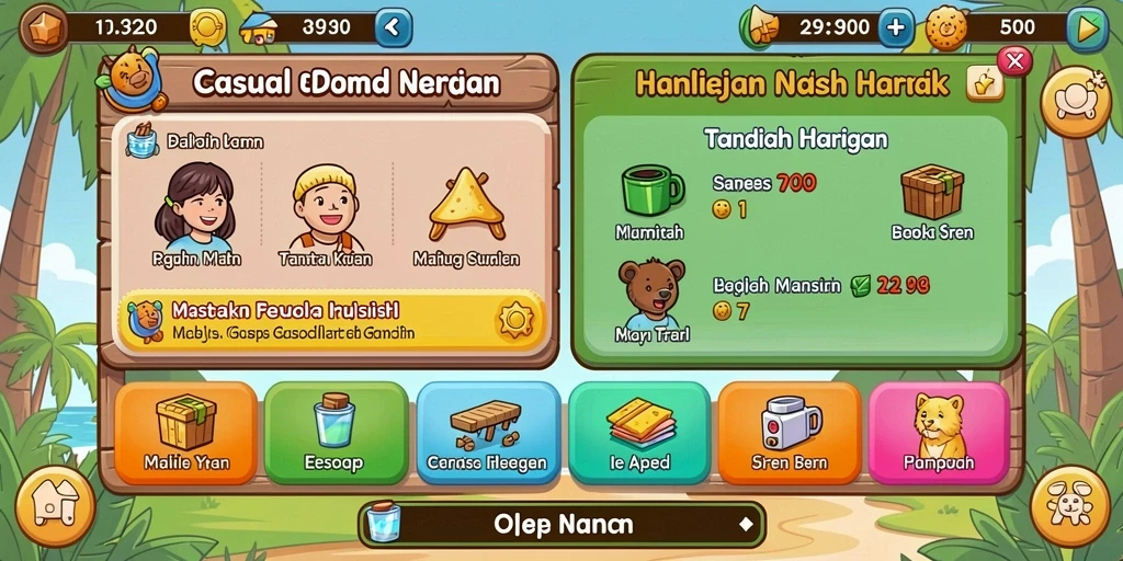 Tangkapan layar menampilkan antarmuka utama permainan.